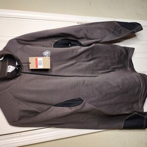 Gray and Black Zip-Up Jacket